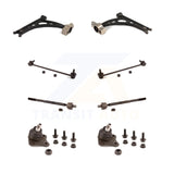 Front Suspension Control Arm Steering Tie Rod End Link Ball Joint Kit (8Pc) For