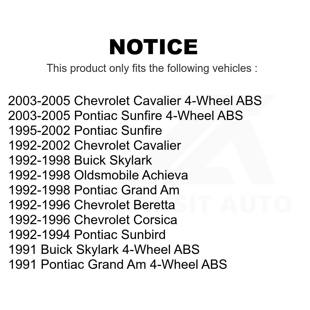 Rear Wheel Bearing Hub Assembly 70-512001 For Chevrolet Cavalier Pontiac Sunfire