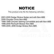Charger l&#39;image dans la galerie, Rear Wheel Bearing Hub Assembly 70-512154 For Dodge Stratus Chrysler Sebring