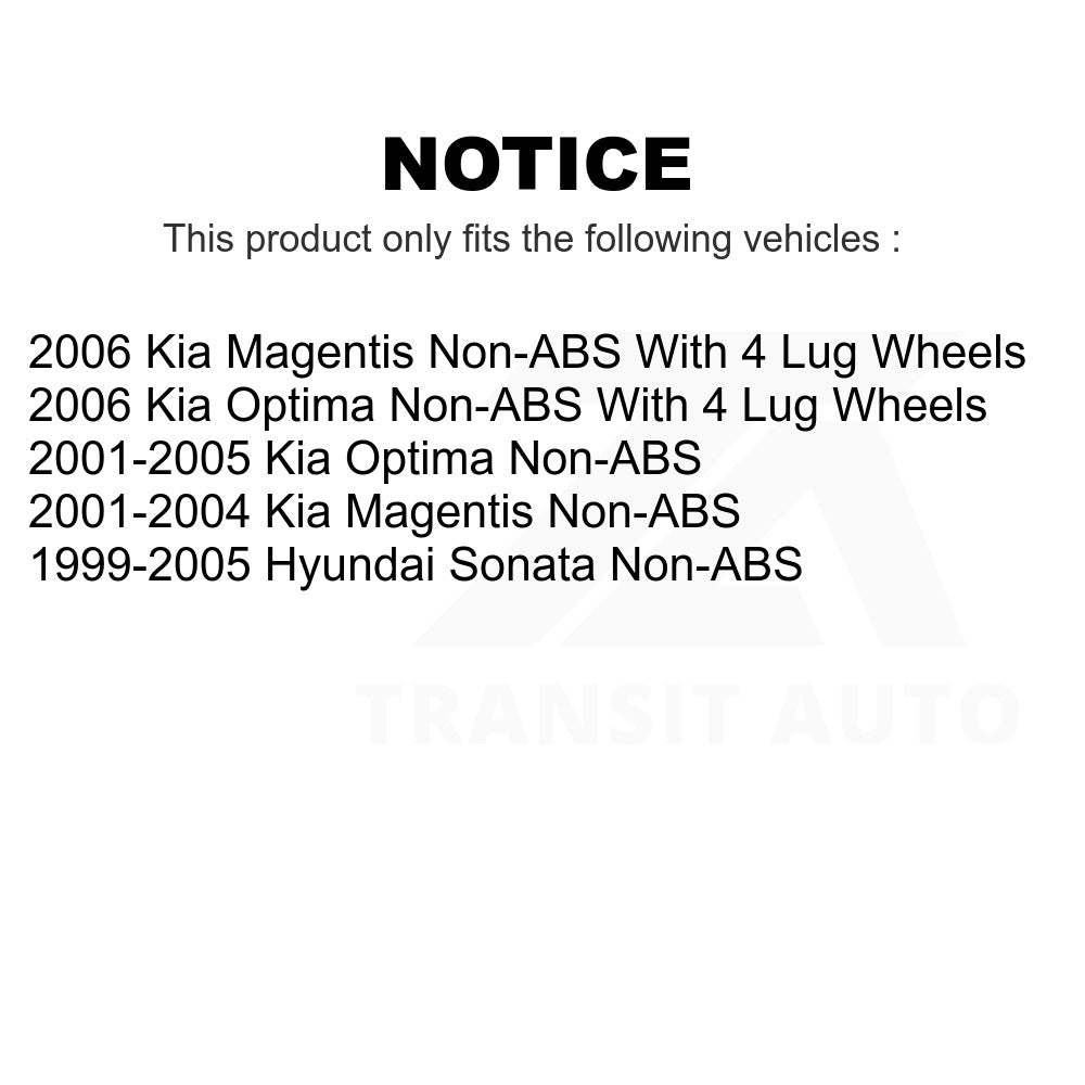 Rear Wheel Bearing Hub Assembly 70-512191 For Hyundai Sonata Kia Optima Magentis