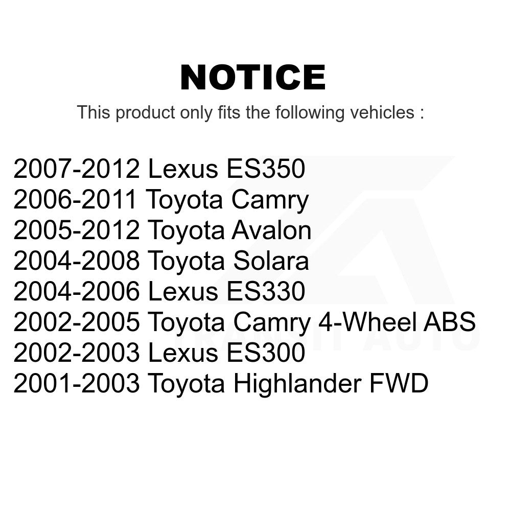Rear Left Wheel Bearing Hub Assembly 70-512206 For Toyota Camry Lexus Avalon