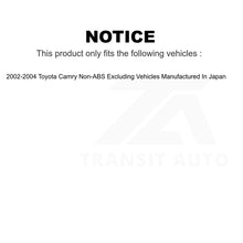 Charger l&#39;image dans la galerie, Rear Wheel Bearing Hub Assembly 70-512208 For 2002-2004 Toyota Camry Non-ABS