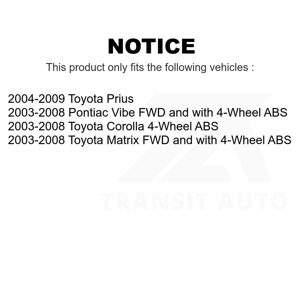 Rear Wheel Bearing Hub Assembly 70-512217 For Toyota Corolla Prius Matrix Vibe