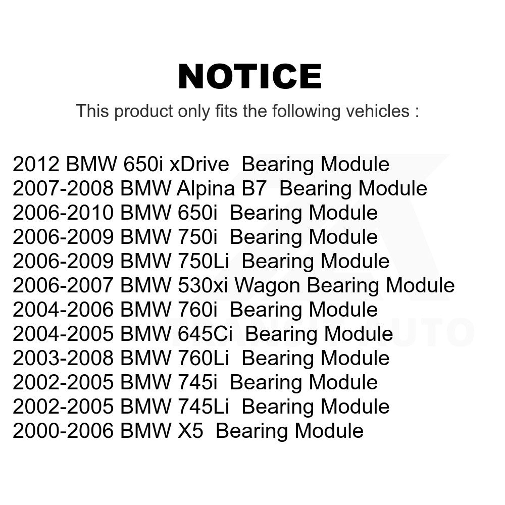 Rear Wheel Bearing Assembly 70-512226 For BMW X5 750Li 650i 745Li 530xi 750i B7