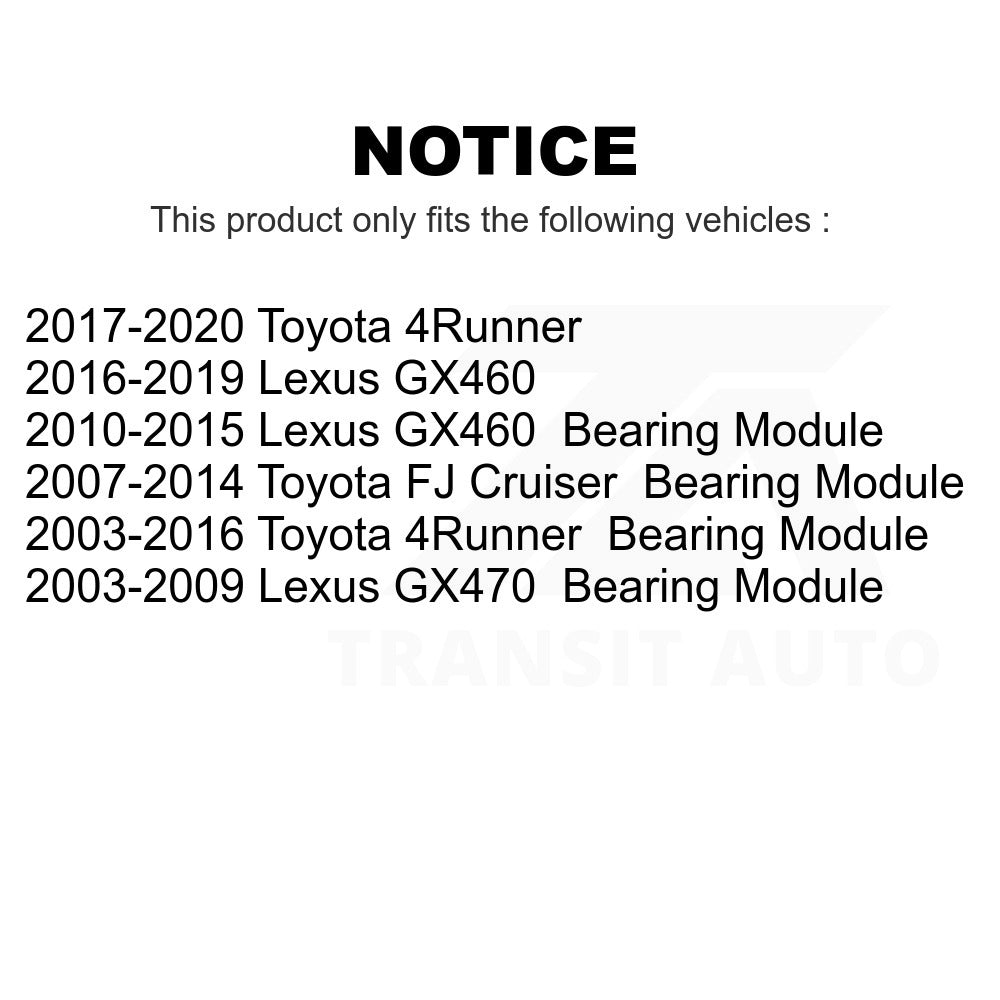 Rear Left Wheel Bearing Assembly 70-512227 For Toyota 4Runner Lexus GX460 FJ