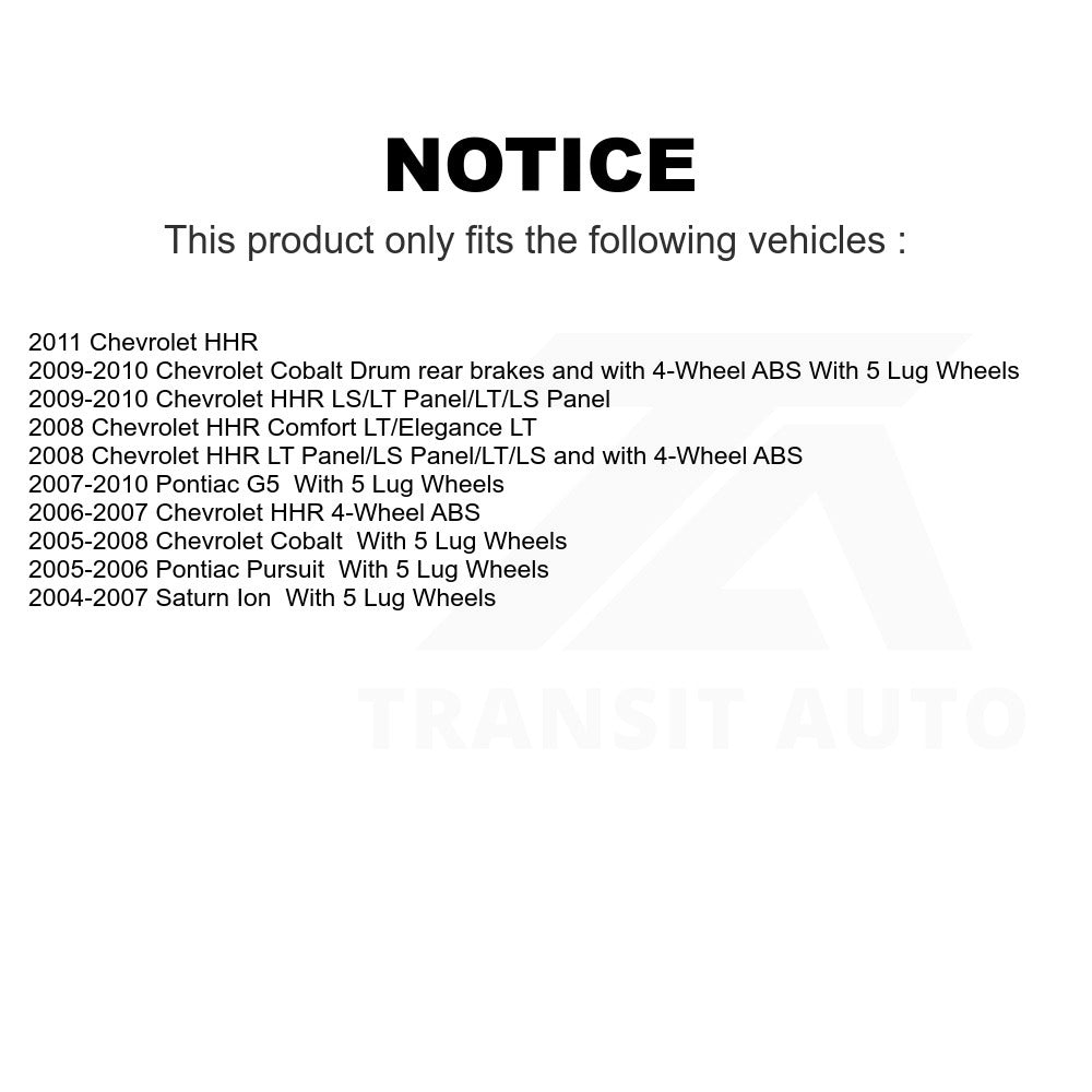 Rear Wheel Bearing Hub Assembly 70-512250 For Chevrolet Cobalt HHR Sat ...