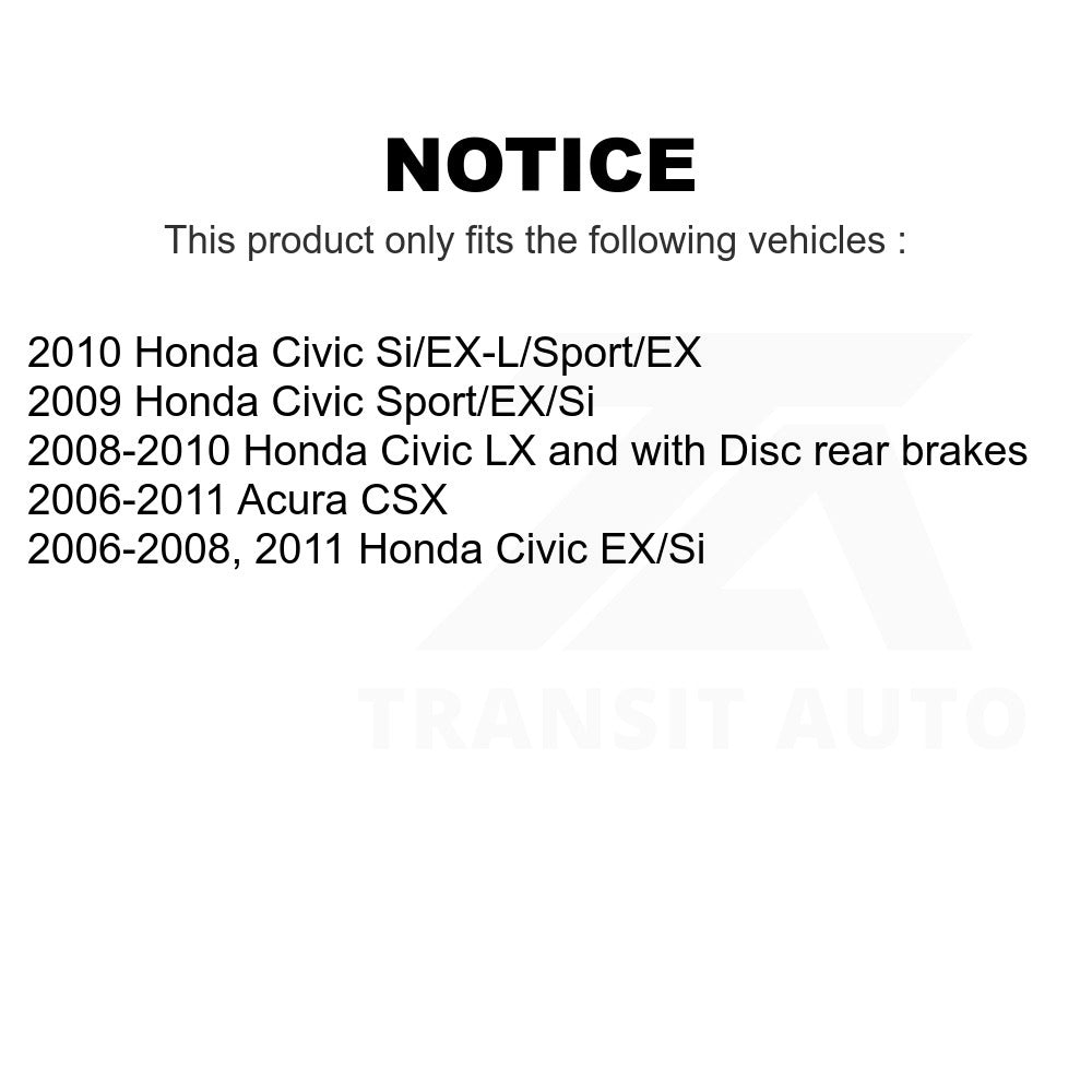 Rear Wheel Bearing Hub Assembly 70-512256 For Honda Civic Acura CSX