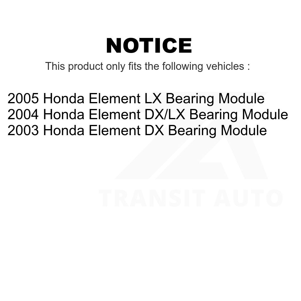 Rear Wheel Bearing Assembly 70-512260 For Honda Element Module