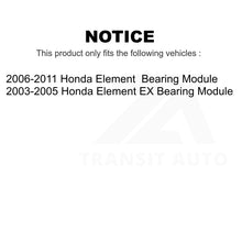Charger l&#39;image dans la galerie, Rear Right Wheel Bearing Assembly 70-512263 For Honda Element Module