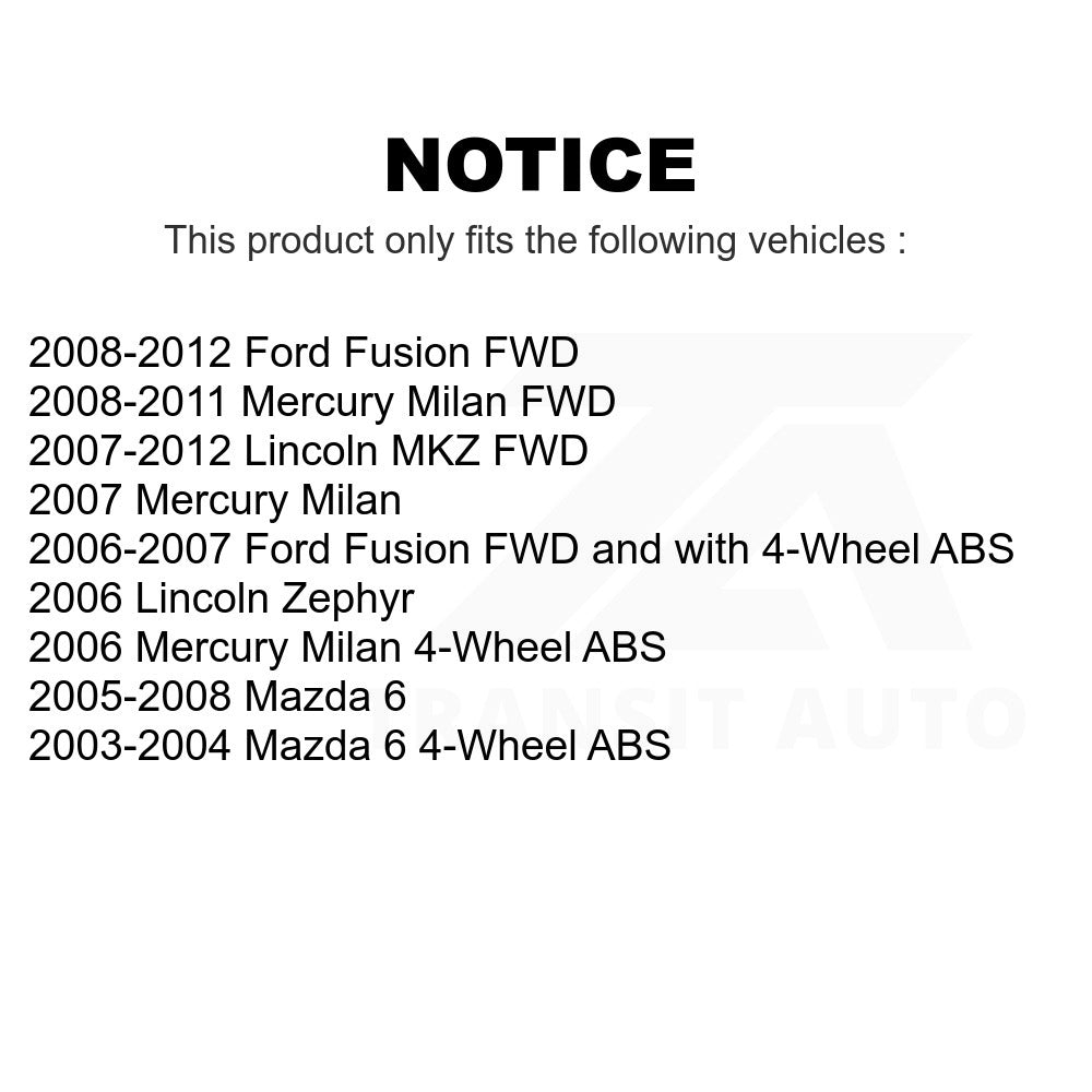 Rear Wheel Bearing Hub Assembly 70-512271 For Ford Fusion Mazda 6 Lincoln MKZ