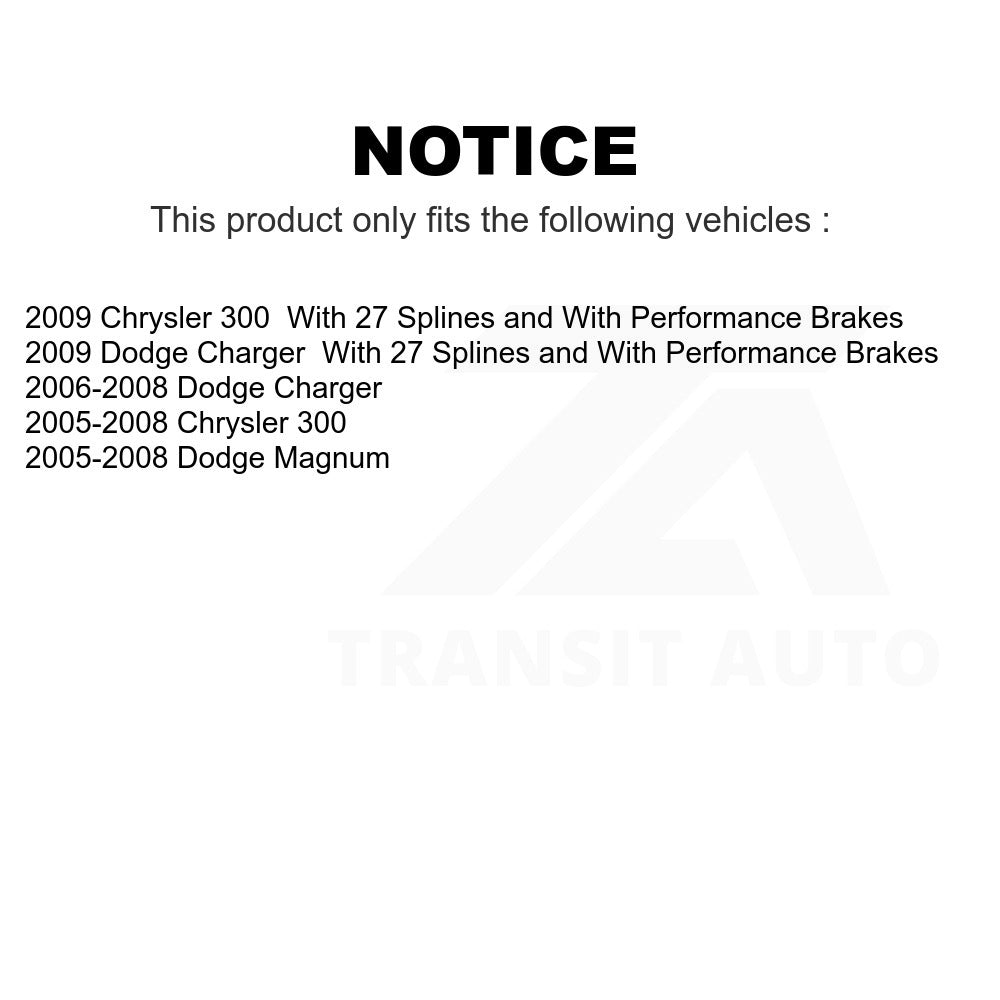 Rear Wheel Bearing Hub Assembly 70-512301 For Chrysler 300 Dodge Charger Magnum