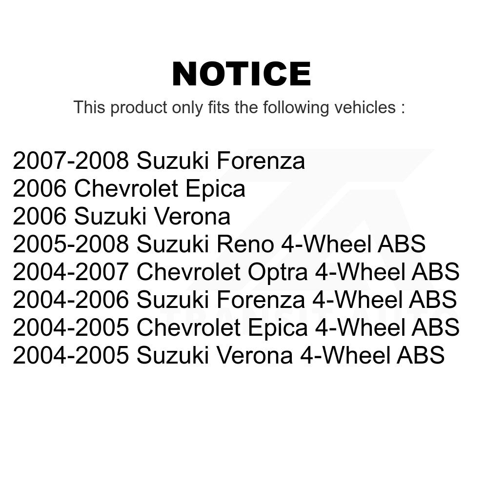 Rear Wheel Bearing Hub Assembly 70-512316 For Suzuki Forenza Reno Verona Epica