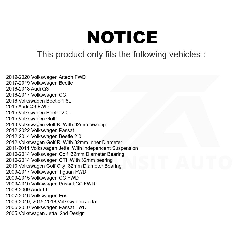 Rear Wheel Bearing Hub Assembly 70-512319 For Volkswagen Jetta Passat Tiguan CC