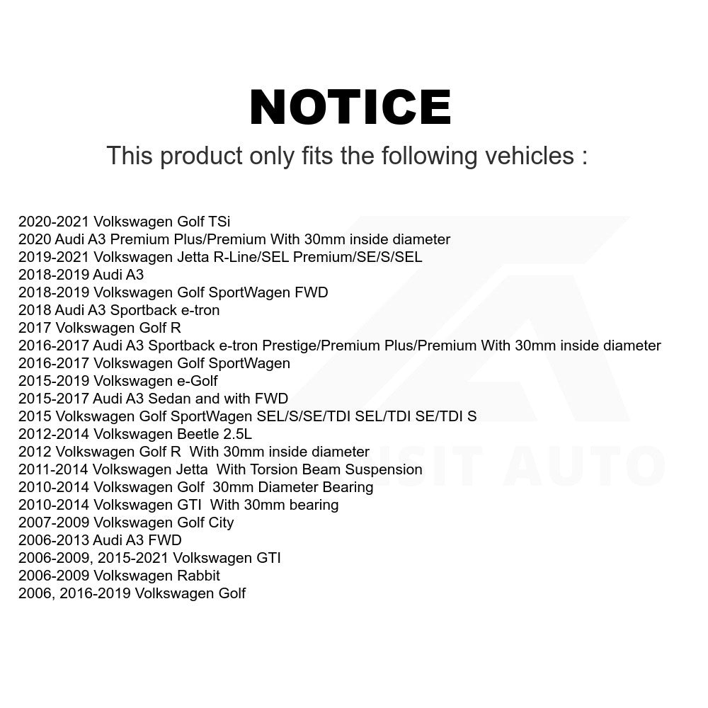 Rear Wheel Bearing Hub Assembly 70-512336 For Volkswagen Jetta GTI Audi A3 Golf