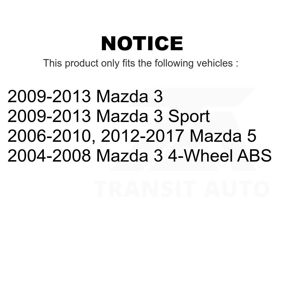 Rear Wheel Bearing Hub Assembly 70-512347 For Mazda 3 5 Sport
