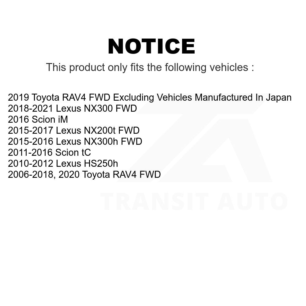 Rear Wheel Bearing Hub Assembly 70-512372 For Toyota RAV4 Lexus NX200t Scion tC