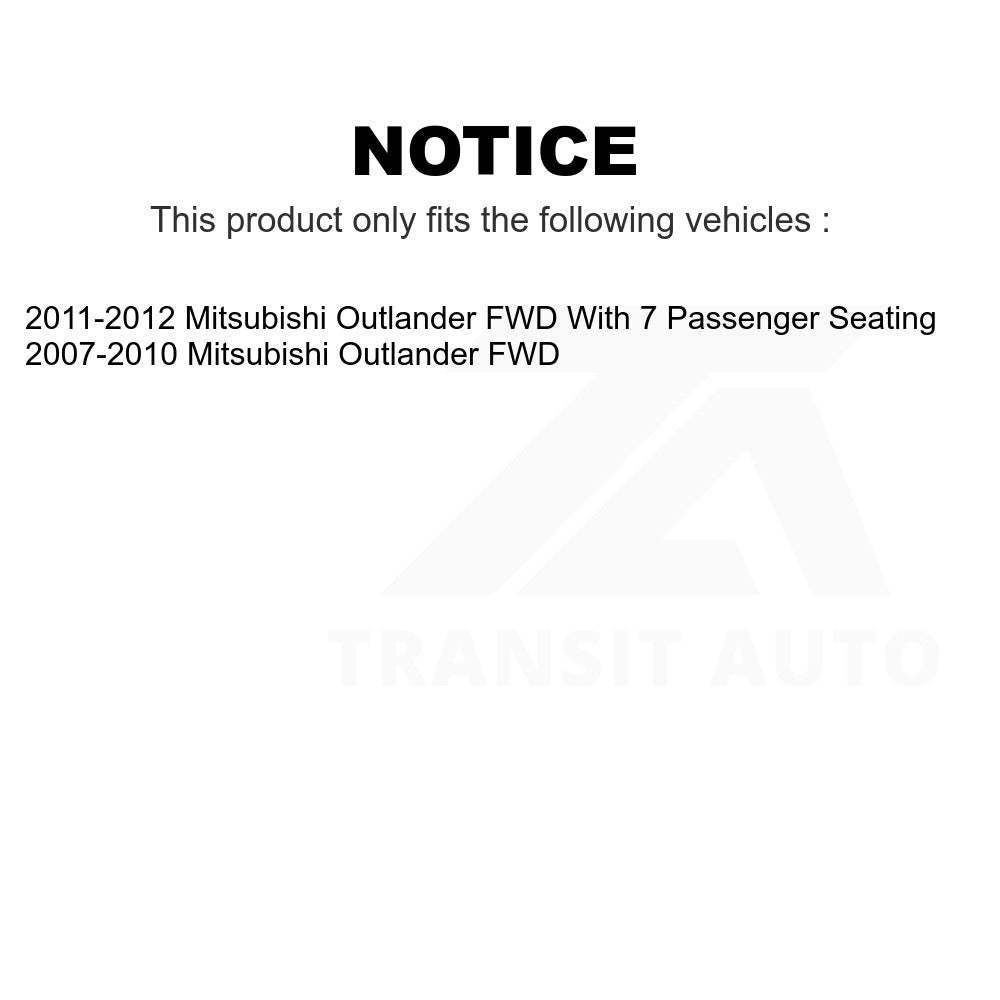 Rear Wheel Bearing Hub Assembly 70-512380 For Mitsubishi Outlander FWD