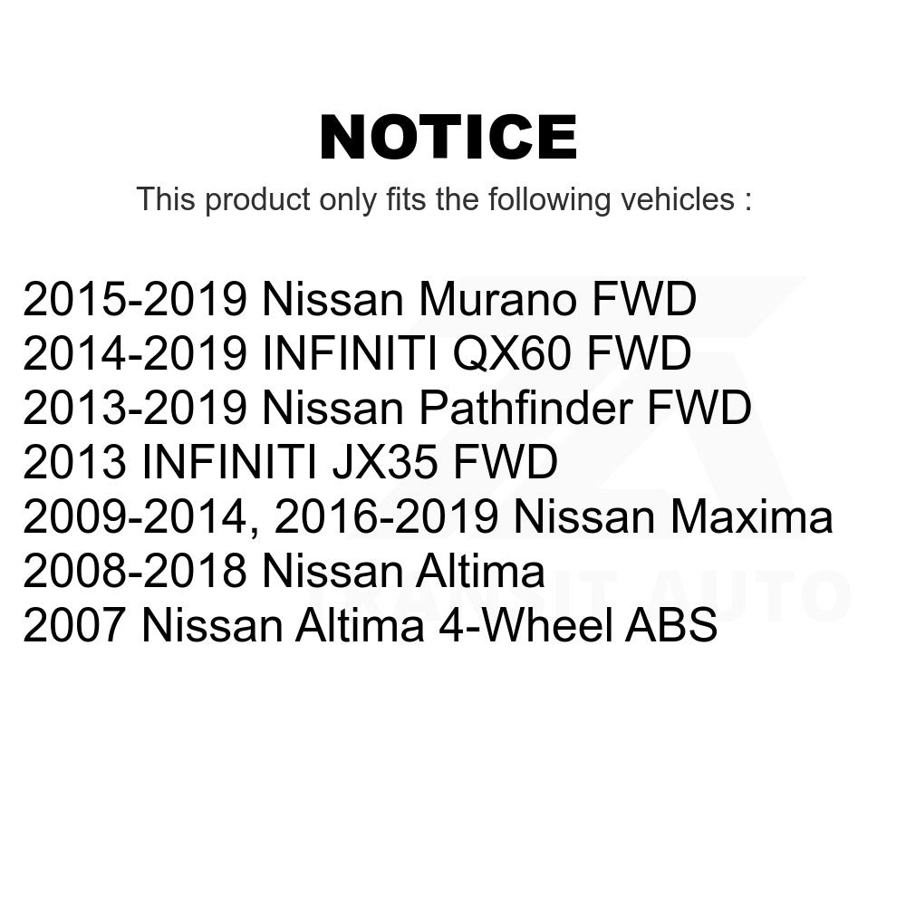Rear Wheel Bearing Hub Assembly 70-512388 For Nissan Altima Maxima Pathfinder