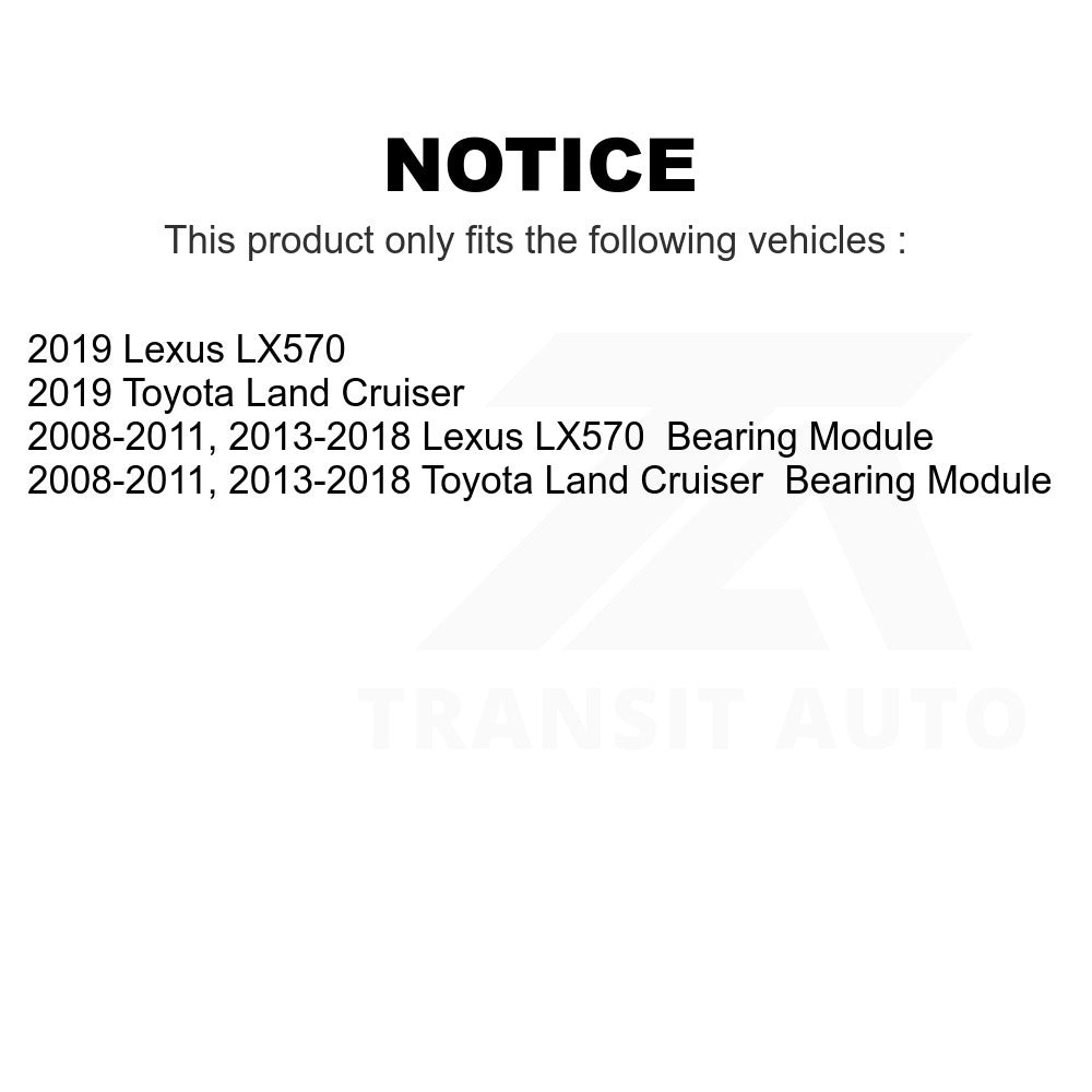 Rear Left Wheel Bearing Assembly 70-512396 For Lexus LX570 Toyota Land Cruiser
