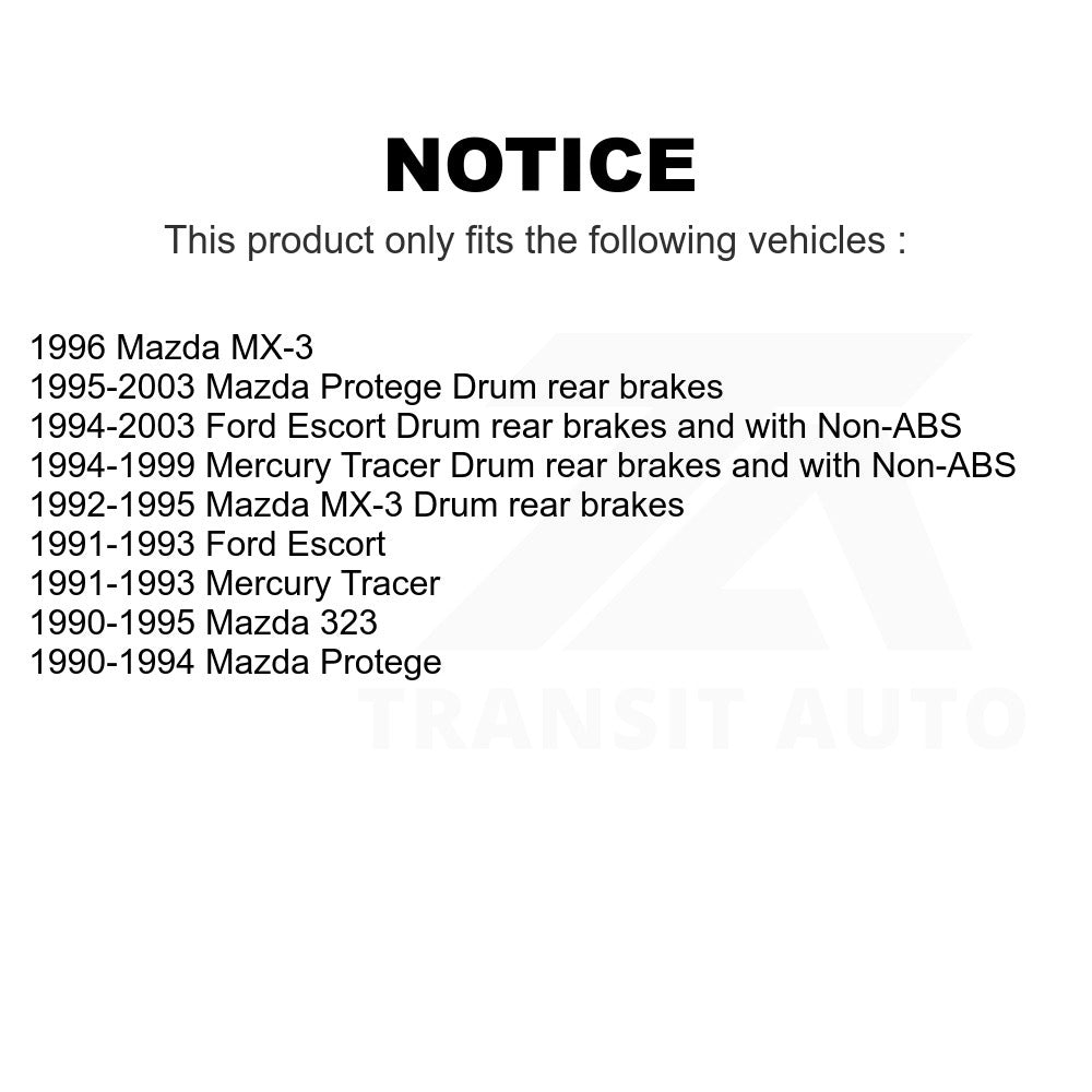 Rear Wheel Bearing Hub Assembly 70-513030 For Ford Escort Mazda Protege Mercury