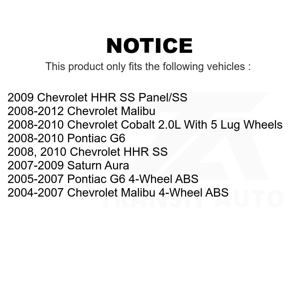 Front Wheel Bearing Hub Assembly 70-513214 For Chevrolet Malibu Pontiac G6 HHR