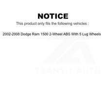 Load image into Gallery viewer, Front Wheel Bearing Hub Assembly 70-515072 For Dodge Ram 1500 With 5 Lug Wheels