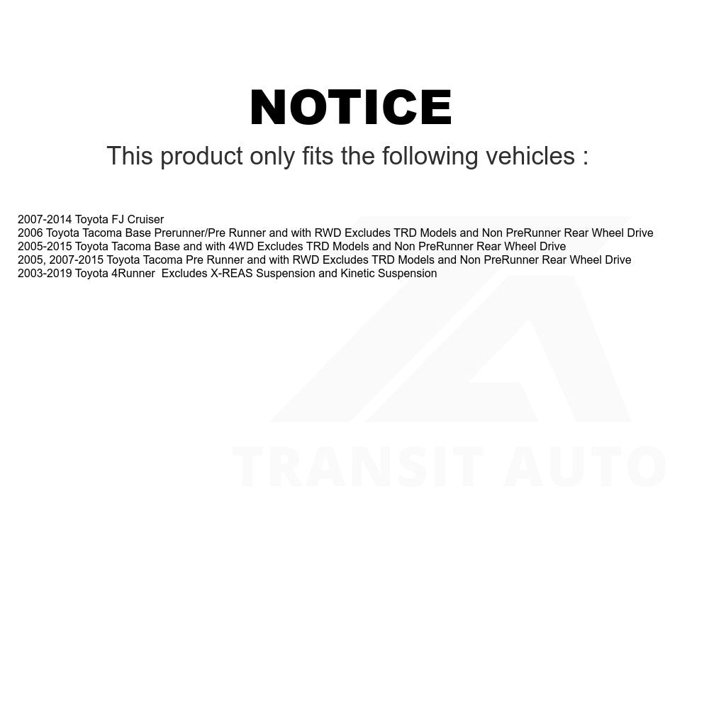 Ensemble de ressort hélicoïdal de contrefiche de suspension avant droite 78A-11564 pour Toyota Tacoma FJ 