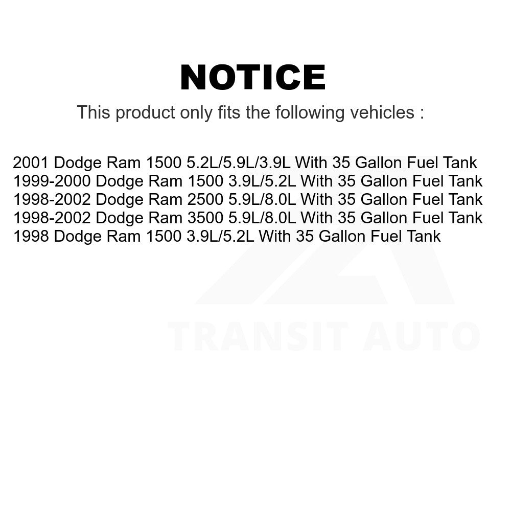 Fuel Pump Module Assembly AGY-00310381 For Dodge Ram 1500 2500 3500