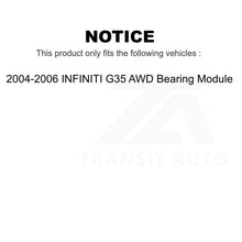 Charger l&#39;image dans la galerie, Front Wheel Bearing Assembly Pair For 2004-2006 INFINITI G35 AWD Module