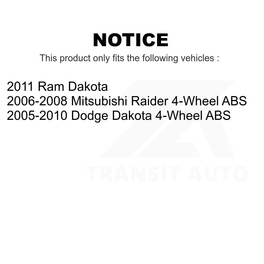 Front Wheel Bearing And Hub Assembly Pair For Dakota Dodge Mitsubishi Raider Ram