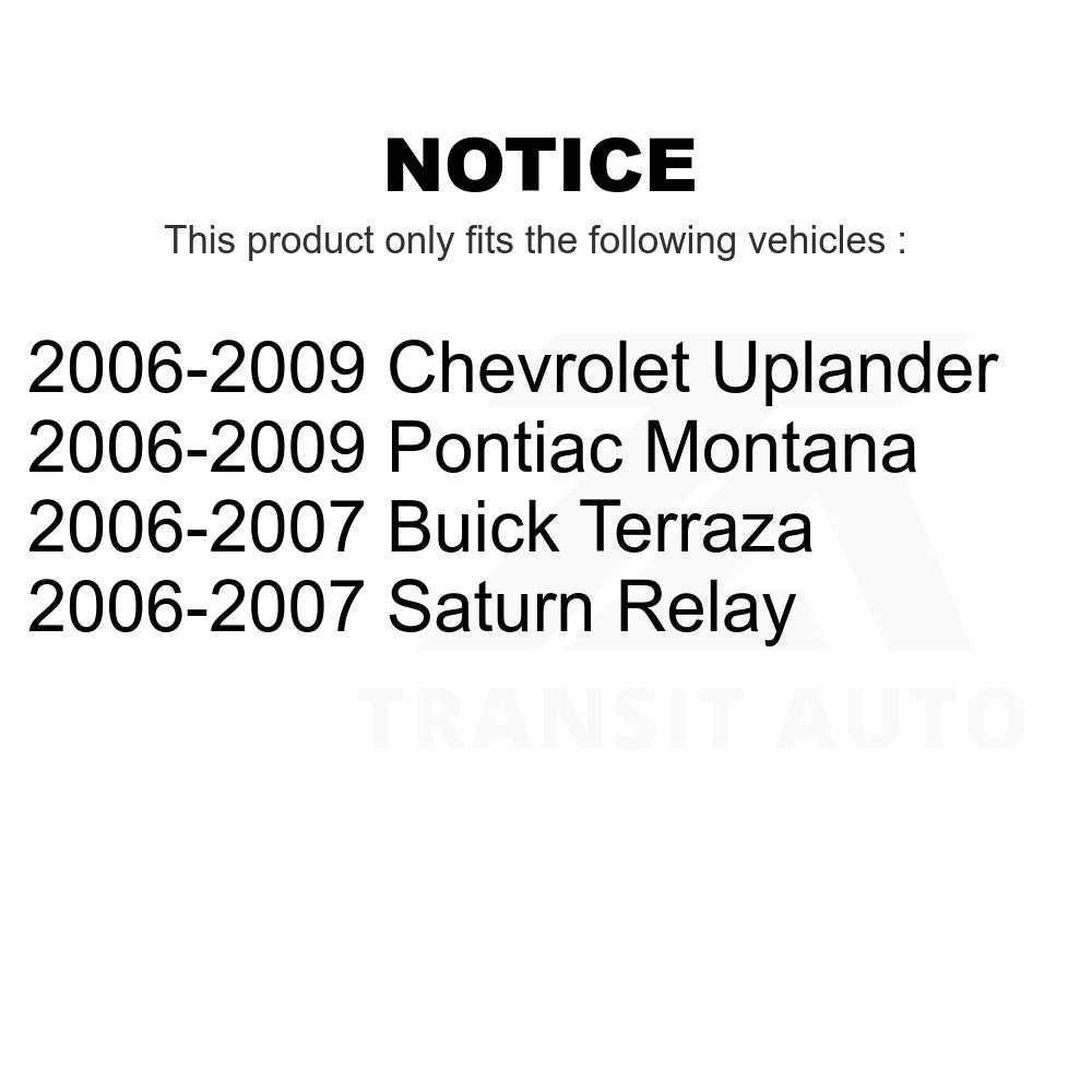 Front Wheel Bearing Hub Assembly Pair For Chevrolet Uplander Buick Terraza Relay