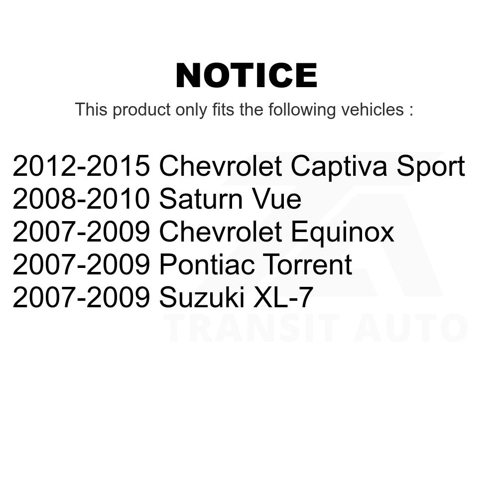 Front Wheel Bearing & Hub Assembly Pair For Chevrolet Equinox Saturn Vue Captiva