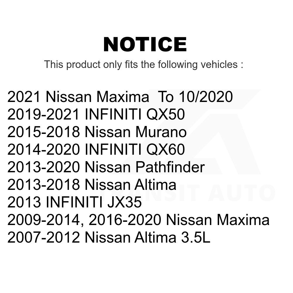 Front Wheel Bearing Hub Assembly Pair For Nissan Altima Maxima Pathfinder Murano