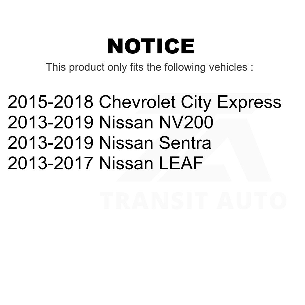 Front Wheel Bearing And Hub Assembly Pair For Nissan Sentra NV200 Leaf Chevrolet