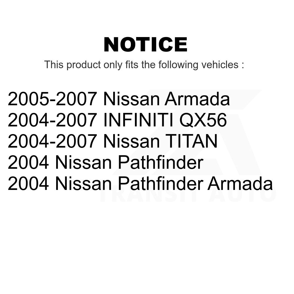 Front Wheel Bearing And Hub Assembly Pair For Nissan Titan Armada INFINITI QX56