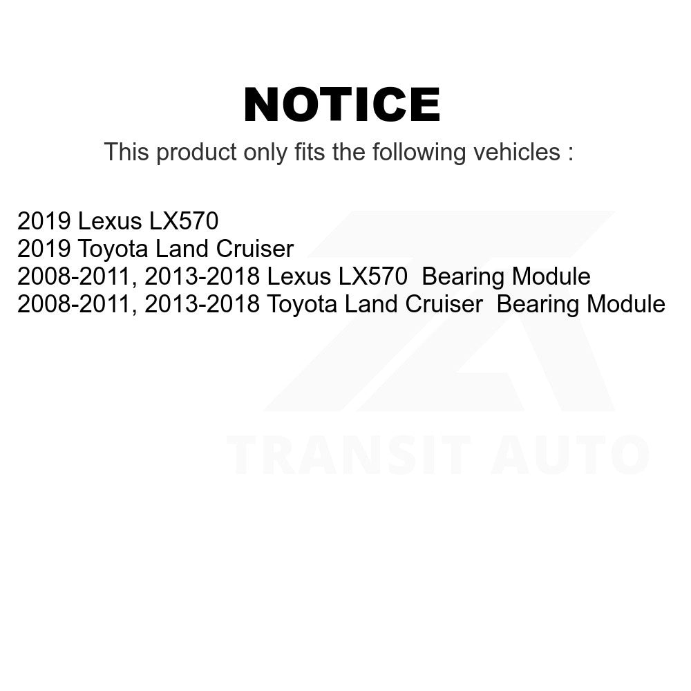 Rear Wheel Bearing Assembly Kit For Lexus LX570 Toyota Land Cruiser