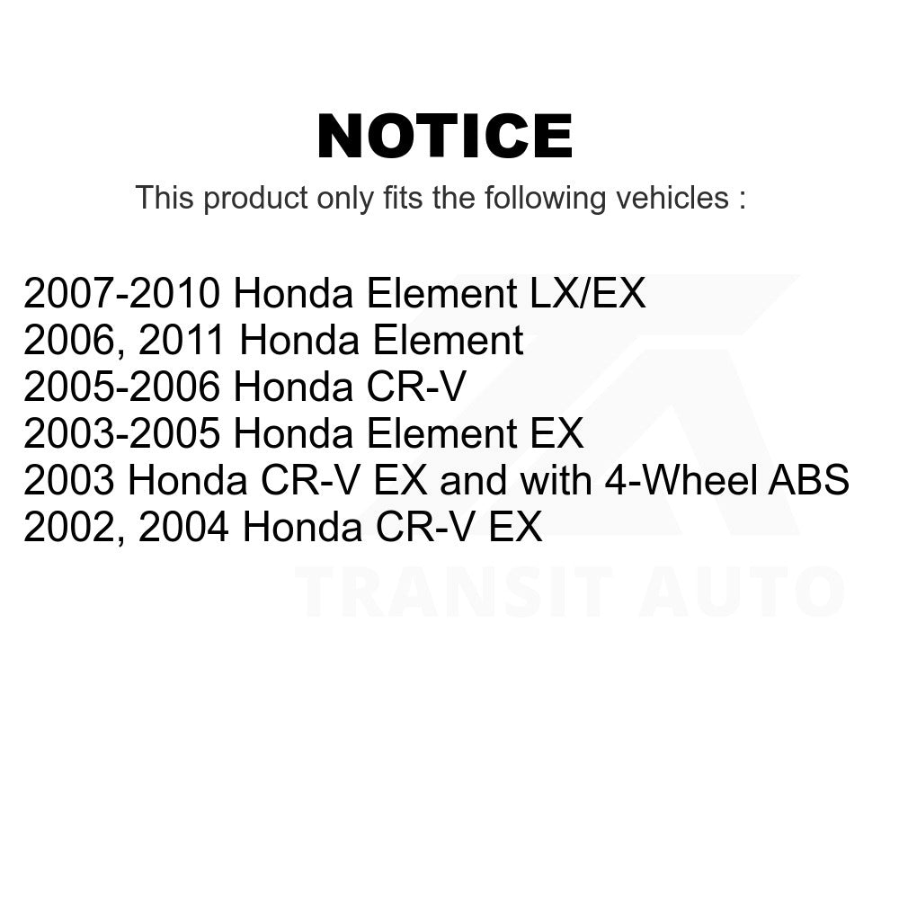 Front Wheel Bearing Pair For Honda CR-V Element