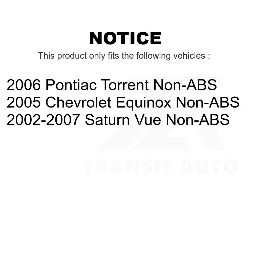 Rear Wheel Bearing & Hub Assembly Pair For Saturn Vue Chevrolet Equinox Pontiac