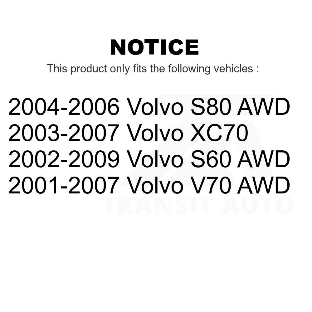 Rear Wheel Bearing And Hub Assembly Pair For Volvo S60 V70 XC70 S80