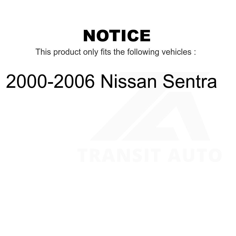 Rear Wheel Bearing And Hub Assembly Pair For 2000-2006 Nissan Sentra