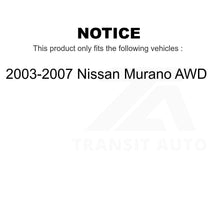 Load image into Gallery viewer, Rear Wheel Bearing And Hub Assembly Pair For 2003-2007 Nissan Murano AWD