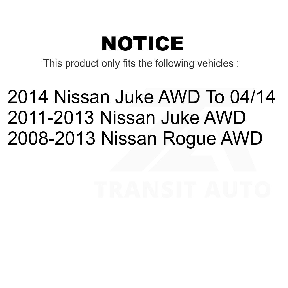 Rear Wheel Bearing And Hub Assembly Pair For Nissan Rogue Juke AWD