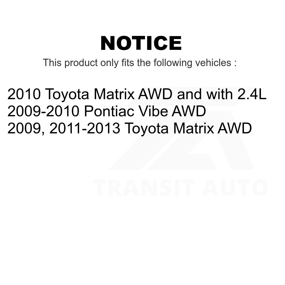 Rear Wheel Bearing And Hub Assembly Pair For Toyota Matrix Pontiac Vibe