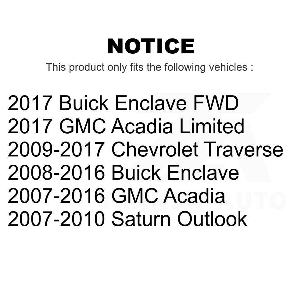 Rear Wheel Bearing And Hub Assembly Pair For Chevrolet Traverse GMC Acadia Buick