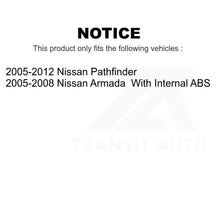 Charger l&#39;image dans la galerie, Rear Wheel Bearing And Hub Assembly Pair For Nissan Pathfinder Armada