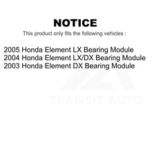 Load image into Gallery viewer, Rear Wheel Bearing Assembly Pair For Honda Element Module