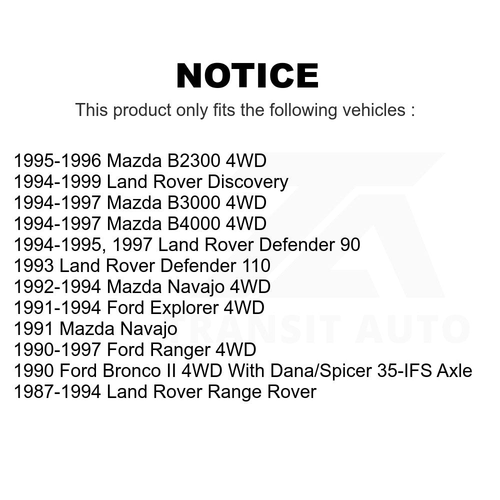 Front Outer Wheel Bearing Race Pair For Ford Ranger Explorer Mazda Land Rover 90