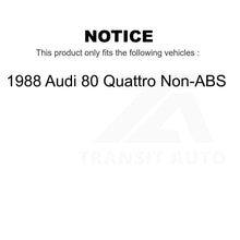 Charger l&#39;image dans la galerie, Front Rear Wheel Bearing Kit For 1988 Audi 80 Quattro Non-ABS