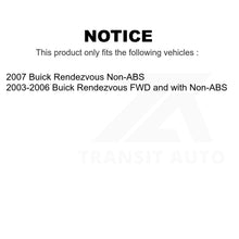 Charger l&#39;image dans la galerie, Front Rear Wheel Bearing &amp; Hub Assembly Kit For Buick Rendezvous