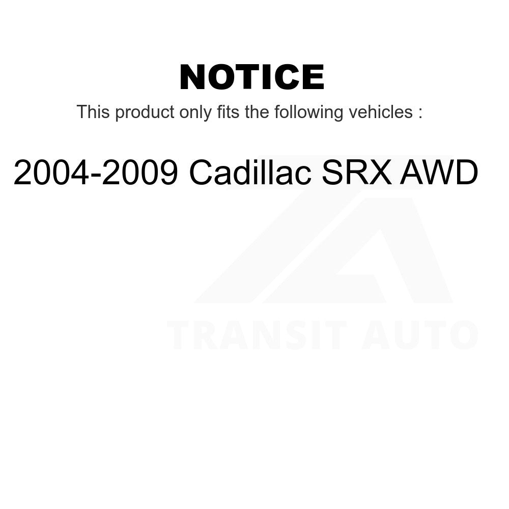 Front Rear Wheel Bearing & Hub Assembly Kit For 2004-2009 Cadillac SRX AWD